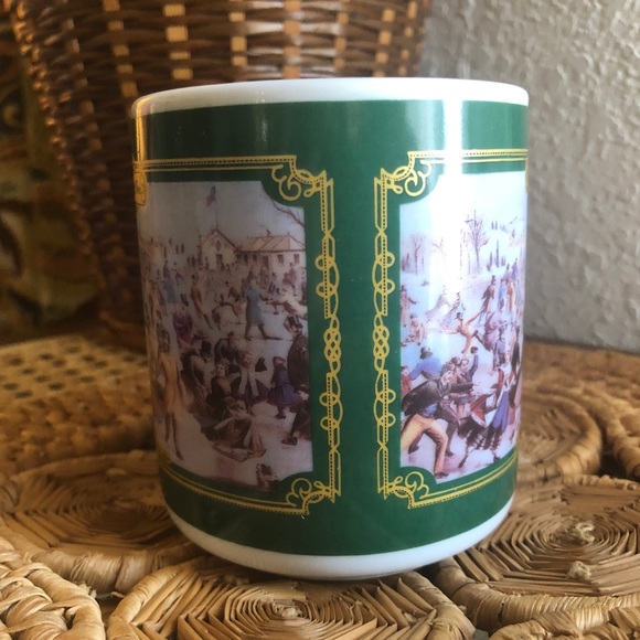 Currier & Ives Central Park Winter 1992 Vintage Coffe Mug For Houston Food - Picture 11 of 13